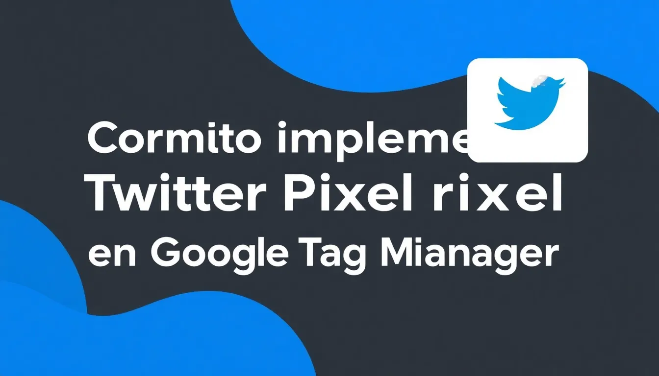 Cómo implementar Twitter Pixel en Google Tag Manager
