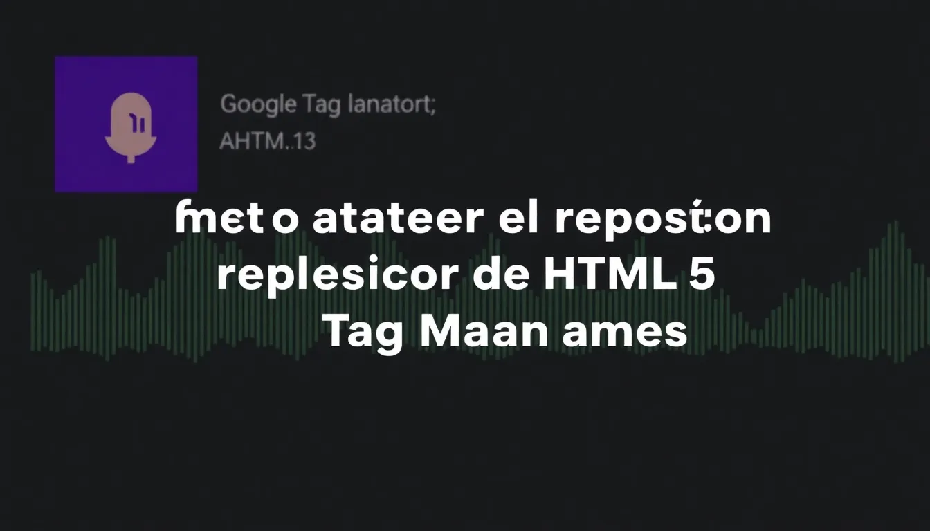 Cómo rastrear el reproductor de audio HTML5 con Google Tag Manager y GA