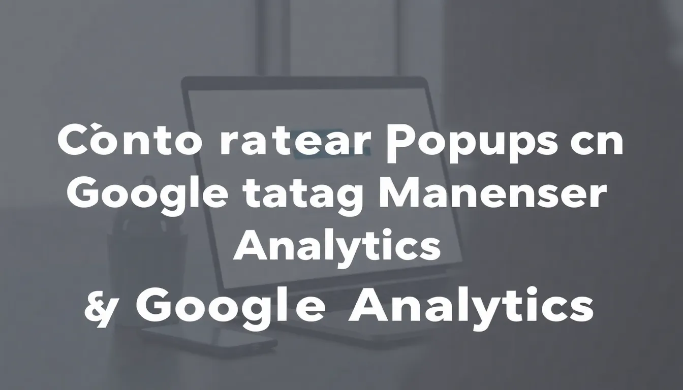 Cómo rastrear popups con Google Tag Manager y Google Analytics 4