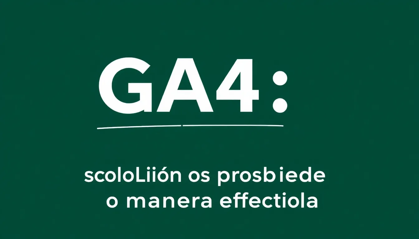 Soluciona todos tus problemas de GA4 de manera efectiva